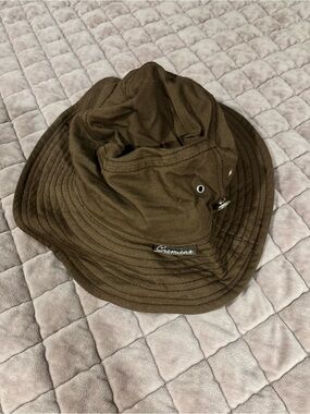 Daniel Cremieux Brown Canvas Wide-Brim Bucket Hat